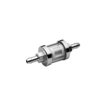  See-Flow Glass Fuel Filter 1/4" Fuel Lines Chrome 