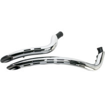 EXHAUST RADIAL SWEEPERS BLACK W/ CHROME HEATSHIELDS W/ HOLES