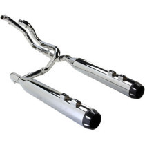 EXHAUST SYSTEM TRUE-DUAL DOWN UNDER STRAIGHT CHROME