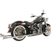 MUFFLER SLIP-ON TRUE DUAL W/39" LONG FISHTAIL CHROME