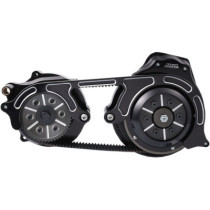 OPEN BELT DRIVE 2'' KIT WITH 2-PIECE MOTOR PLATE BLACK