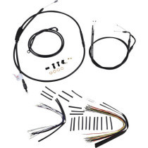 CABLE KIT 16" BLACK VINYL STAINLESS STEEL HANDLEBAR W/O ABS