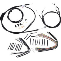 CABLE KIT 16" BLACK VINYL STAINLESS STEEL HANDLEBAR W/O ABS