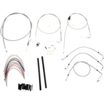 CABLE KIT 18" BRAIDED STAINLESS STEEL HANDLEBAR W/O ABS