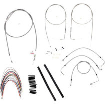 CABLE KIT 16" BRAIDED STAINLESS STEEL HANDLEBAR W/O ABS