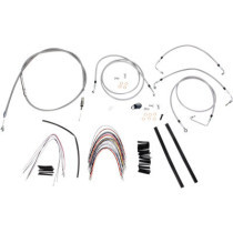 CABLE KIT 14" BRAIDED STAINLESS STEEL HANDLEBAR W/ABS