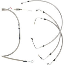 CABLE KIT 13" BRAIDED STAINLESS STEEL HANDLEBAR W/O ABS