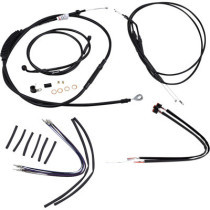 CABLE KIT 14" BLACK VINYL STAINLESS STEEL HANDLEBAR W/O ABS