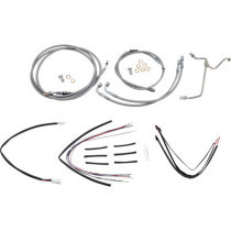 CABLE KIT 18" BRAIDED STAINLESS STEEL HANDLEBAR W/O ABS