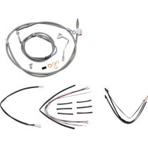 CABLE KIT 16" BRAIDED STAINLESS STEEL HANDLEBAR W/ABS