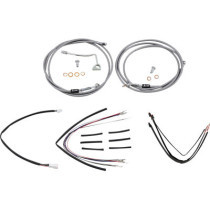 CABLE KIT 18" BRAIDED STAINLESS STEEL HANDLEBAR W/ABS