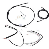 CABLE KIT 18" BLACK VINYL STAINLESS STEEL HANDLEBAR W/O ABS