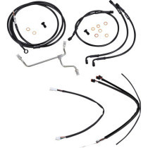 CABLE KIT 14" BLACK VINYL STAINLESS STEEL HANDLEBAR W/O ABS