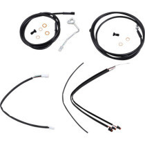 CABLE KIT 18" BLACK VINYL STAINLESS STEEL HANDLEBAR W/ABS