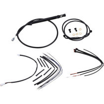 Black Vinyl Jail Bar Cable Kit For 12" Handlebars