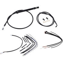 Complete Black Vinyl Handlebar Cable/Brake Line Kit For 16" Ape Hanger Handlebars