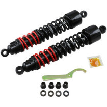 SHOCKS 15" STILETTO BLACK W/RED & BLACK SPRINGS