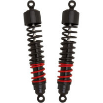 SHOCKS 12-1/2" STILETTO BLACK W/RED & BLACK SPRINGS