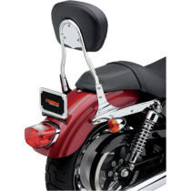 SHORT ROUND SISSY BAR CHROME WITH PAD HD