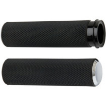 GRIPS KNURLED FUSION THROTTLE BY CABLE CHROME