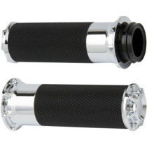 GRIPS BEVELED FUSION THROTTLE BY CABLE CHROME