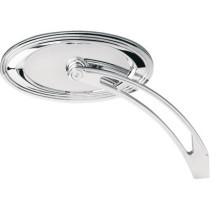 MIRROR OVAL STEPPED CHROME