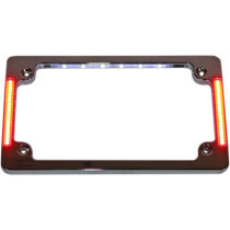 LICENSE PLATE FRAME FLAT LED CHROME