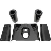 FORK TINS/SLIDER RIBBED COVERS GLOSS BLACK