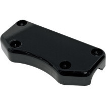 HANDLEBAR TOP CLAMP BUFFALO W/ HOLES BLACK FOR 1"