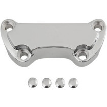 HANDLEBAR TOP CLAMP SCALLOPED CHROME