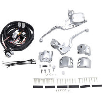 HANDLEBAR CONTROL KIT W/ 9/16" BRAKE MASTER CYLINDER W/ SWITCHES CHROME