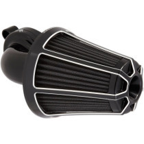 AIR CLEANER KIT MONSTER SUCKER WITH COVER BEVELED BLACK