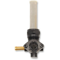 Robinet de carburant - 90° - sortie avant - réservoir 22mm - Raccord de 7,9 mm, 5/16" - Harley Davidson - noir