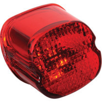 TAILLIGHT LENS LAYDOWN RED W/ BOTTOM TAG WINDOW