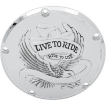 LIVE TO RIDE DERBY COVER CHROME 5-HOLE