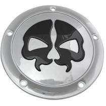 COVER DERBY SPLIT SKULL 5-HOLE CHROME