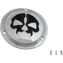 COVER DERBY SPLIT SKULL 3-HOLE CHROME