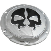 COVER DERBY SPLIT SKULL 6-HOLE CHROME