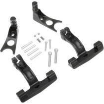 PASSENGER FLOORBOARD MOUNT KIT BLACK SOFTAIL 00-07