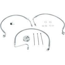 FRONT BRAKE LINE STAINLESS STEEL DUAL DISC