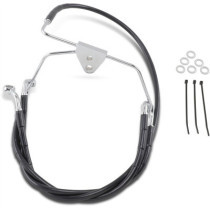 FRONT BRAKE LINE BLACK VINYL COATED STAINLESS STEEL EXTENDED 4"