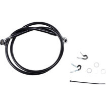 FRONT BRAKE LINE BLACK VINYL COATED STAINLESS STEEL