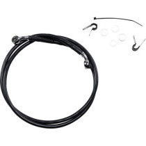 FRONT BRAKE LINE BLACK VINYL COATED STAINLESS STEEL EXTENDED 10"