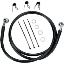 FRONT BRAKE LINE BLACK VINYL COATED STAINLESS STEEL