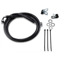 FRONT BRAKE LINE BLACK VINYL COATED STAINLESS STEEL EXTENDED 6"