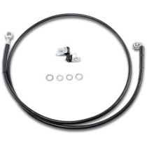 FRONT BRAKE LINE BLACK VINYL COATED STAINLESS STEEL EXTENDED 10"