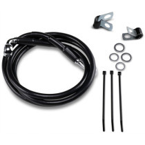 FRONT BRAKE LINE BLACK VINYL COATED STAINLESS STEEL EXTENDED 4"