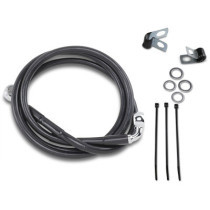 FRONT BRAKE LINE BLACK VINYL COATED STAINLESS STEEL EXTENDED 6"