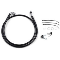 FRONT BRAKE LINE BLACK VINYL COATED STAINLESS STEEL EXTENDED 4"