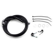 FRONT BRAKE LINE BLACK VINYL COATED STAINLESS STEEL EXTENDED 6"